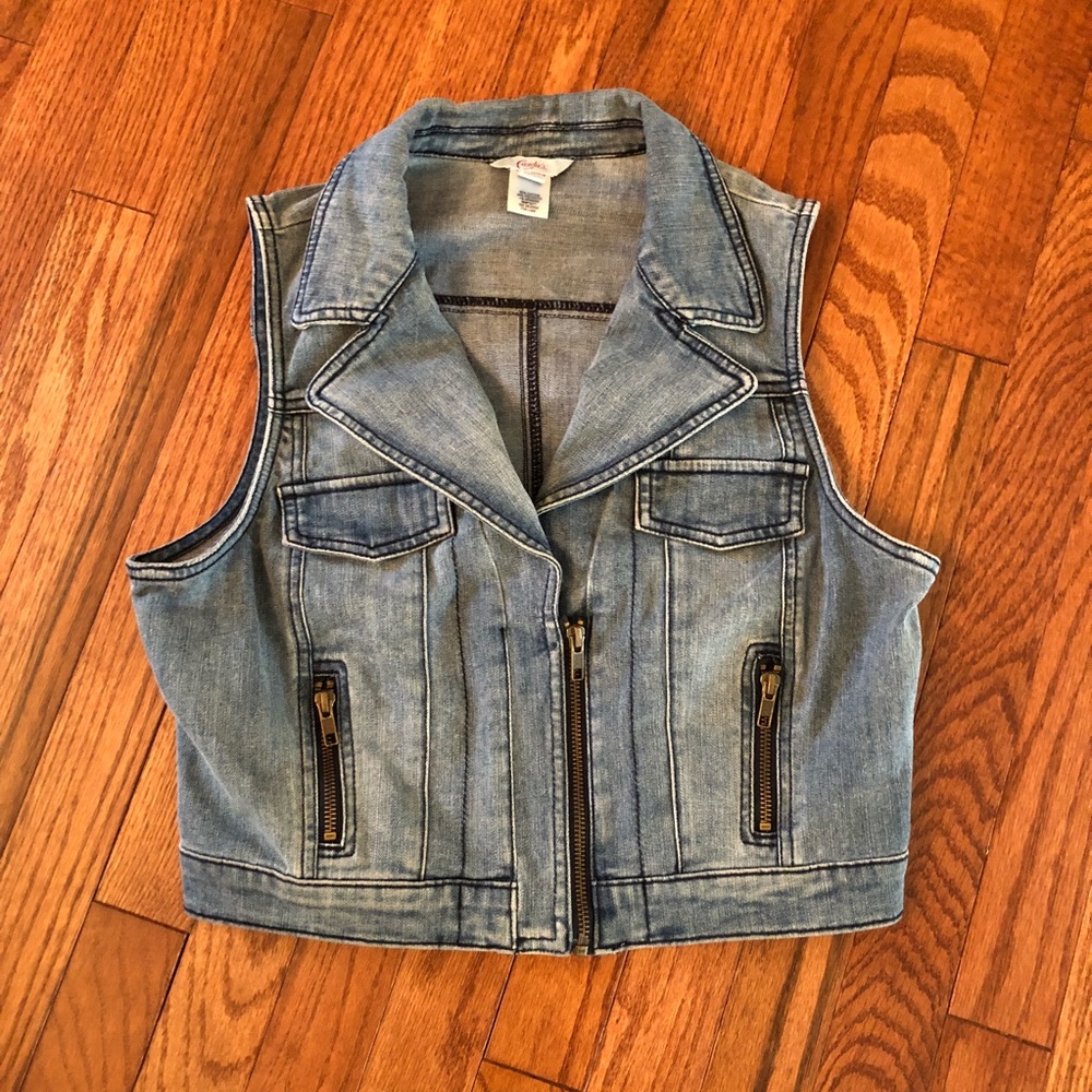 Candies Sleeveless Jean Jacket - Size Large
